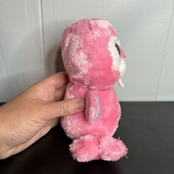 Ty Beanie Boos TUSK the Pink Walrus NEW with TAGS RETIRED Pink Glitter Plush - Picture 3 of 7